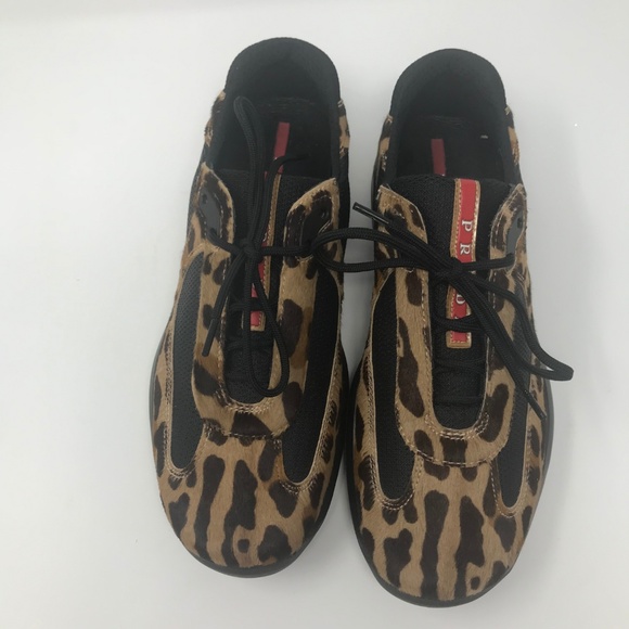 prada leopard sneakers